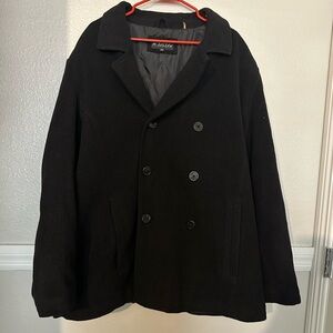 Men's Black Peacoat